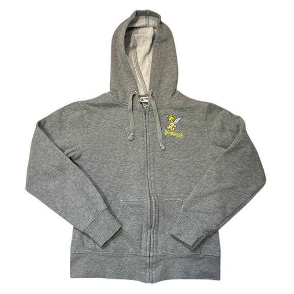 Disney Jackets & Blazers - Disney Gray Hoodie‎ with Tinkerbell Embroidered Design Women’s Small